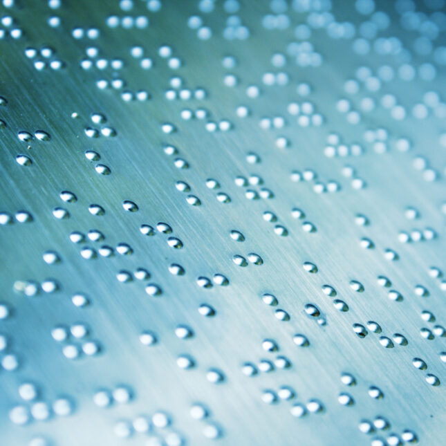 A page of braille. -- health tech coverage from STAT