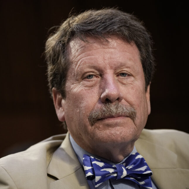 Robert Califf testifies during a Senate Committee. health policy coverage from STAT
